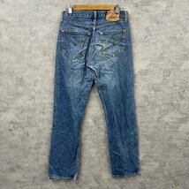 Levi's501 ブルー ボタンフライ デニムジーンズパンツ W31L32 実寸W30in 赤タブ 5010101 USA 海外輸入 古着 LK10695_画像2