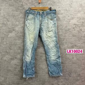 Levi's504tm светло-голубые джинсовые джинсы на молнии на молнии W31L32 Реальные размеры W32IN RED TAB Плач № 77974-0012 ИМПИМАМИРОВАННАЯ ИСПОЛЬЗОВАННА