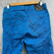 【中古】Levi's510TM ブルー ジップフライ スキニー カラーパンツ レディース W28L28 実寸W28in 5510-G25 USA 海外輸入 古着 LK10070_画像4