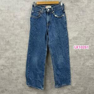 Levi's569R ブルー ルーズストレート レギュラー ジップフライ デニムジーンズパンツ 12 実寸W25in 赤タブ 423650289 古着 LK10261