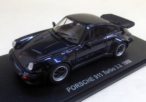 Kyosho 1/43 PORSCHE 911 turbo 3.3 (930) 1988（ダークブルーM）