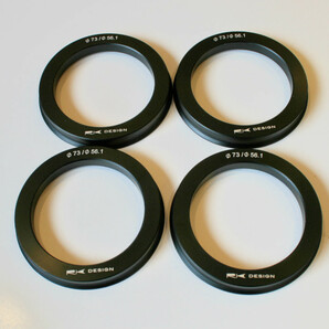 SALE！◆RK DESIGN◆ハブリング 60mm - 56mm ４個セット ◆鍛造アルミ削り出し◆ブラックアナダイズ仕上げ◆スバル ホンダ ミツビシの画像3