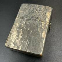 【人気】ZIPPO ジッポ 1989年製 シルバー ハンマートーン 火花OK 着火跡あり オイル ライター/CDK55-31_画像4