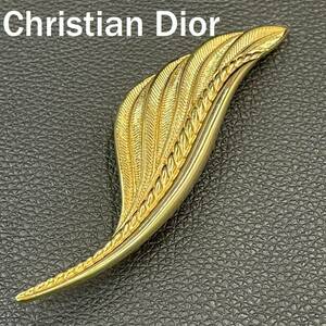 【人気】Christian Dior / クリスチャン・ディオール ブローチ ゴールド 羽根モチーフ アクセサリー/CYB71-21