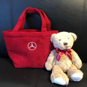  unused * Mercedes Benz Mercedes Benz Christmas Bear soft toy tote bag teddy bear original Novelty * not for sale 