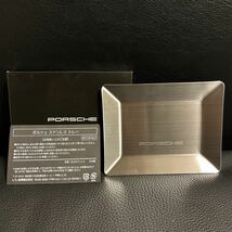 箱付き未使用★ポルシェ /PORSCHE オリジナル ステンレストレー　トレイ　小物入れ　純正　ノベルティ★非売品_画像1