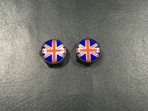 送料無料 2個 ナンバー プレート ボルトカバー イギリス ブラック ロールスロイス ミニクーパー MINI BMW ユニオンジャック ベントレー