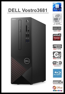 ★DELL Vostro 3681/Win11 Pro/i7-10700F 8コア/RAM 32GB/新品 NVMe SSD 1TB/新品 HDD 4TB/AMD R5 430/WiFi 6/Blu-ray/USB3.2/Office2021★