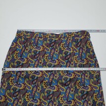 Fitme Moi フィットミーモア グリーン系 総柄 ウール100％ スカート サイズ95（約4L～5Lサイズ相当）タグ付き未使用品 日本製_画像9