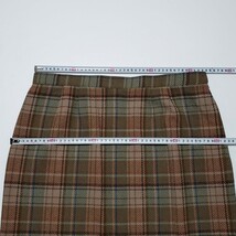 Fitme フィットミー ブラウン系 チェック柄 ウール82% スカート サイズ19（約3L～4Lサイズ相当） 日本製_画像9