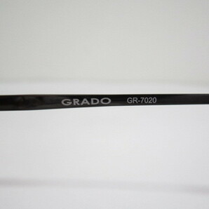 空◆老眼鏡仕様 ↑+1.00 ↓+3.00 GRADO GR-7020 T:B-TITANIUM グラード スクエア型 ガンメタルグレー系 眼鏡 程度良品の画像3