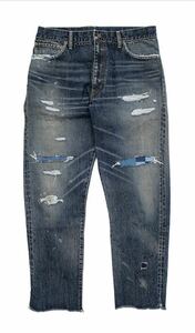 visvim ICT SS JOURNEYMAN PANTS TACKED CRASH size2 送料無料 新品未使用品 // IRIS ICT CARROLLPANTS ジーンズ 赤耳 