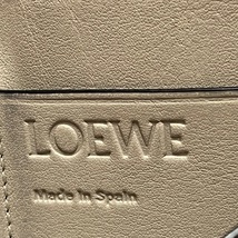 ロエベ LOEWE 3つ折り財布 トライフォールド ウォレット レザー ライトグリーン×ブラウン 財布_画像5