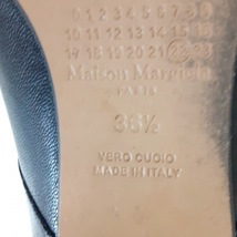 メゾンマルジェラ Maison Margiela フラットシューズ 36 1/2 レザー 黒 レディース タビ/アウトソール張替済 靴_画像6