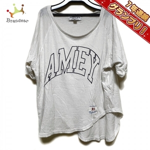 アメリカーナ AMERICANA 半袖Tシャツ サイズXXS XS - 白×ダークネイビー レディース クルーネック トップス