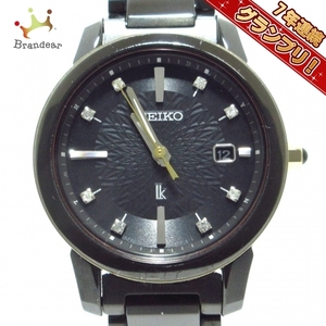 SEIKO(セイコー) 腕時計■美品 LUKIA(ルキア) 1B35-0AN0/SSQV084 レディース 電波/8Pダイヤ/世界限定900本 黒