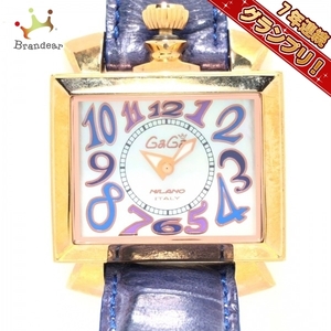 GAGA MILANO(ガガミラノ) 腕時計 ナポレオーネ レディース シェル文字盤/型押し革ベルト ホワイトシェル