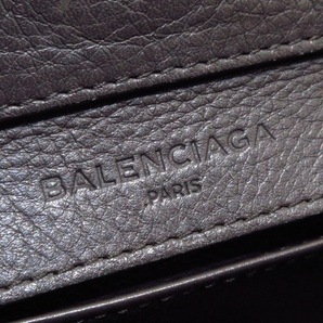 バレンシアガ BALENCIAGA トートバッグ 370926 ペーパーA6 レザー ダークグレー レディース バッグの画像7