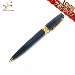 デュポン Dupont ボールペン 金属素材×プラスチック ブルー×ゴールド S.T.Dupont 美品 ペン