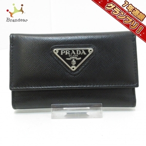 プラダ PRADA キーケース M222A - サフィアーノレザー 黒 6連フック 財布