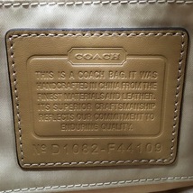 コーチ COACH ハンドバッグ F44109 ゾーイ オプティック シグネチャー トップ ハンドル ジャガード×レザー アイボリー×ブラウン 美品_画像8