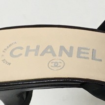 シャネル CHANEL ミュール 36 - ラムスキン ダークパープル×黒 レディース 靴_画像5