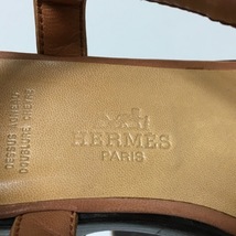 エルメス HERMES サンダル 35 - レザー ブラウン レディース Hモチーフ 靴_画像5