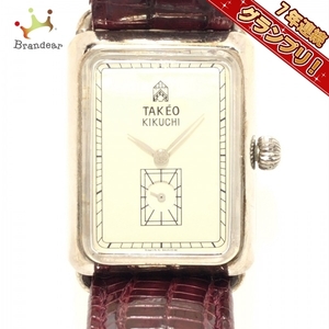 TAKEOKIKUCHI(タケオキクチ) 腕時計 FORTUNE 6.022.0.1 メンズ アイボリー