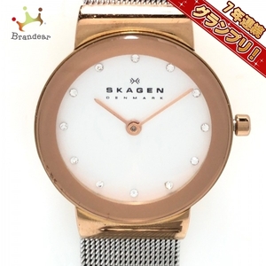 SKAGEN(スカーゲン) 腕時計 - 358SRSC レディース ビジュー/SS 白