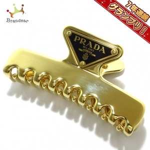 プラダ PRADA アクセサリー 1IF103 メタルヘアクリップ 金属素材 ゴールド ヘアクリップ 美品 アクセサリー（他）