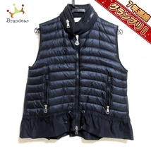 モンクレール MONCLER ダウンベスト サイズM MAGLIA GILET(マグリアジレ) ダークネイビー レディース ジップアップ/秋/冬 ジャケット_画像1