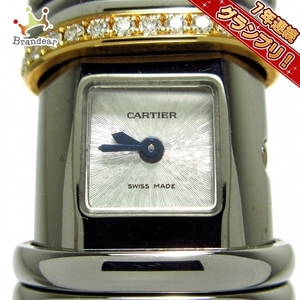 Cartier(カルティエ) 腕時計 デクラレーション WT000830 レディース 革ベルト/K18YG×チタン/ダイヤモンド シルバー