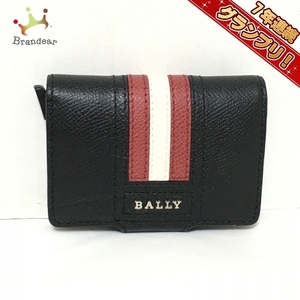 バリー BALLY 札入れ 6227969 トレインスポッティング スマートウォレット レザー 黒×レッド×アイボリー 美品 財布