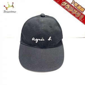 アニエスベー agnes b キャップ - コットン 黒 帽子
