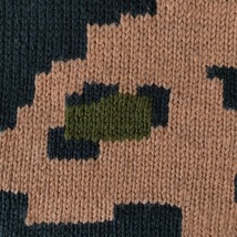 ミナペルホネン mina perhonen (mina) ロングスカート サイズ36 S - ライトブラウン×ダークグリーン×グリーン レディース ニット_画像6