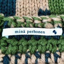 ミナペルホネン mina perhonen (mina) ロングスカート サイズ36 S - ライトブラウン×ダークグリーン×グリーン レディース ニット_画像3