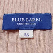 ブルーレーベルクレストブリッジ BLUE LABEL CRESTBRIDGE サイズ38 M - ピンクベージュ×ダークブラウン レディース 七分袖/ひざ丈/ニット_画像3