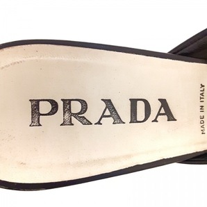 プラダ PRADA ミュール 37 1/2 - レザー 黒 レディース アウトソール張替済 靴の画像5