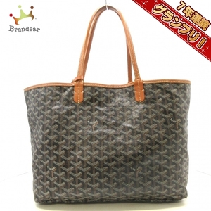 ゴヤール GOYARD トートバッグ サンルイPM コーティングキャンバス×レザー 黒×ブラウン×白 BAL020113 バッグ