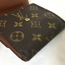 ルイヴィトン LOUIS VUITTON Wホック財布 M61652 ポルトモネビエカルトクレディ モノグラム・キャンバス ×クロスグレインレザー - SP1020_画像6