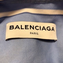 バレンシアガ BALENCIAGA チュニック サイズ34 S - ライトブルー×白 レディース 長袖/ストライプ ワンピース_画像3