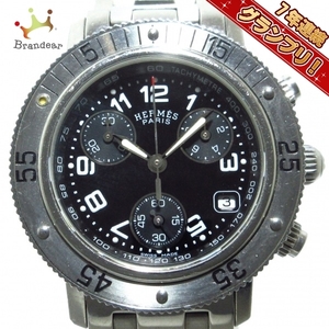 HERMES(エルメス) 腕時計 クリッパーダイバークロノ CL2.310 レディース クロノグラフ 黒