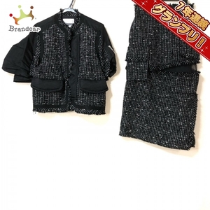 サカイ Sacai スカートスーツ - 黒 レディース ツイード 美品 レディーススーツ