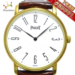 PIAGET(ピアジェ) 腕時計 トラディション 80035 ボーイズ K18YG/革ベルト 白