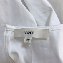 ヨリ yori 長袖カットソー サイズ38 M - 白 レディース クルーネック/フリル/ジップアップ 美品 トップス_画像3