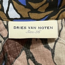 ドリスヴァンノッテン DRIES VAN NOTEN 長袖シャツブラウス サイズ36 M - ダークブラウン×ブルー×マルチ レディース 花柄/プルオーバー_画像3