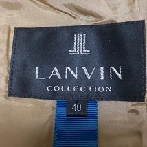 ランバンコレクション LANVIN COLLECTION サイズ40 M - ベージュ×黒 レディース Vネック/半袖/ひざ丈 美品 ワンピース_画像3