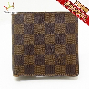 ルイヴィトン LOUIS VUITTON 2つ折り財布 N61665 ポルトビエカルトクレディモネ ダミエ・キャンバス エベヌ CA0035 財布 ダミエ