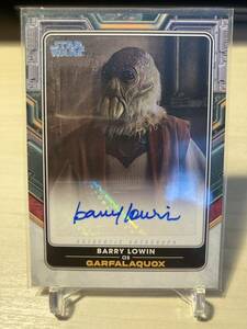 【サイン、オート】Topps スターウォーズ Star Wars The Book of Boba Fett Auto A-BL Barry Lowin as Garfalaquox