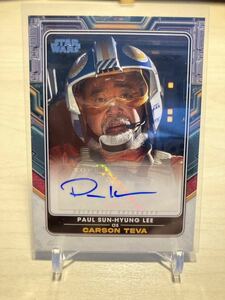 【サイン、オート】Topps スターウォーズ Star Wars The Book of Boba Fett Auto A-PSL Paul Sun-Hyung Lee as Carson Teva